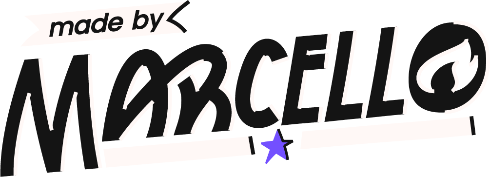 Logo du studio de design graphique freelance Made by Marcello.